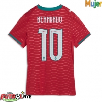 Camiseta Portugal Bernardo Silva #10 Primera Equipación para mujer Mundial 2026 manga corta